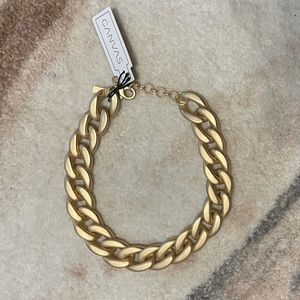 NWT Canvas Cerise Necklace in Gold Chunky Chain